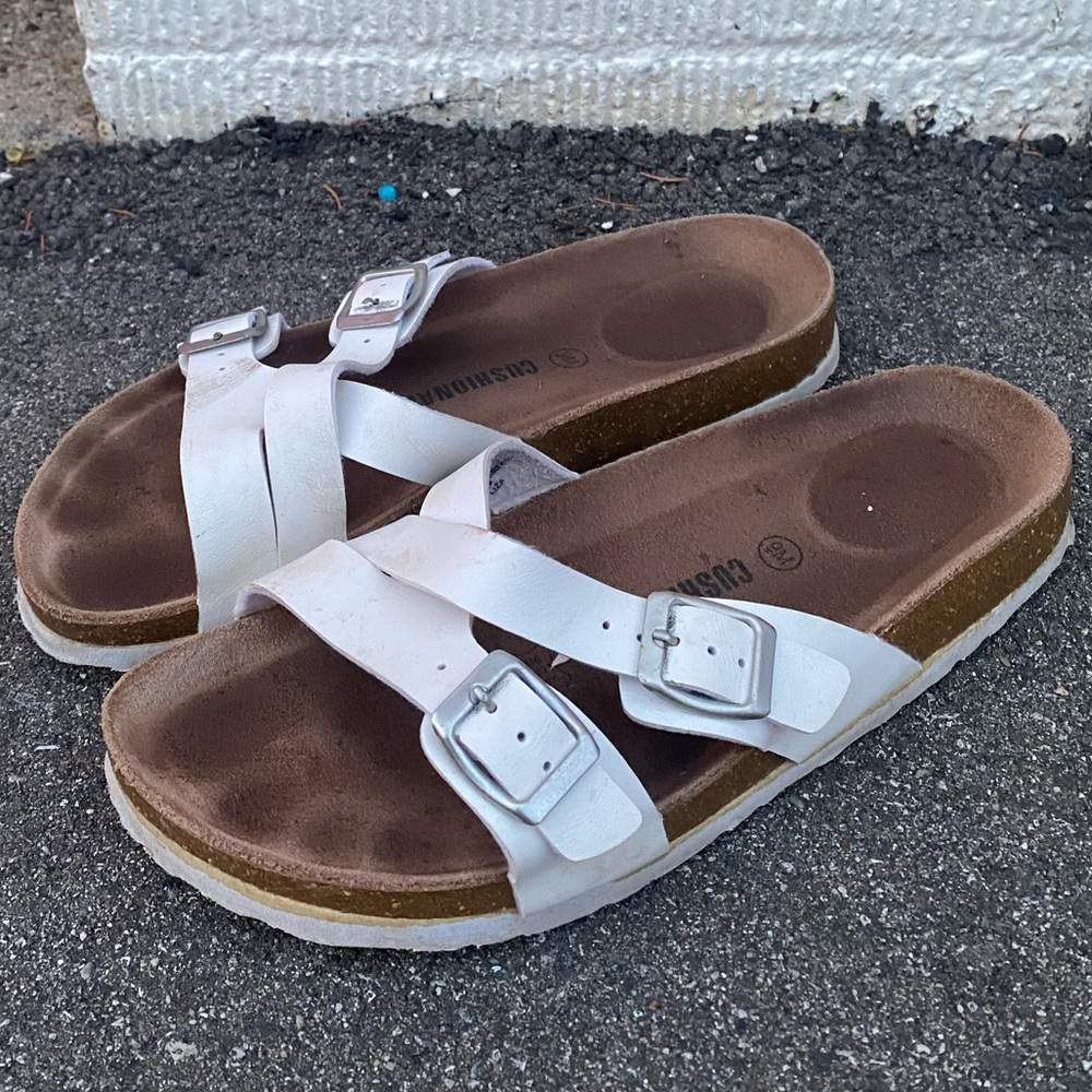 Cushionaire Liza Cork Footbed Slip-On Sandals Women’s Size 9